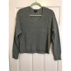 Express V-Neck Pullover Gray Women's Sweater Size S SMALL